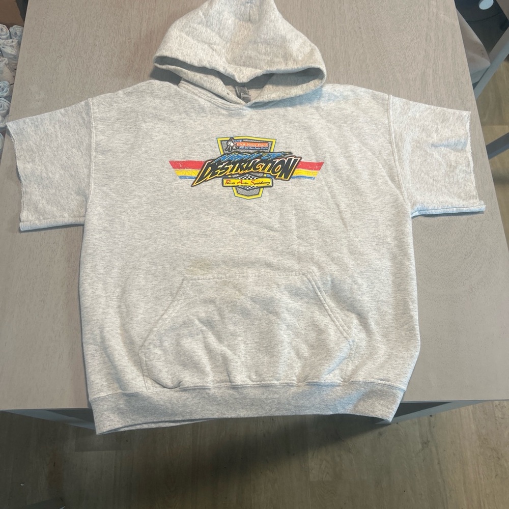 Hanes Gray Kids Hoodie with Colorful Graphic